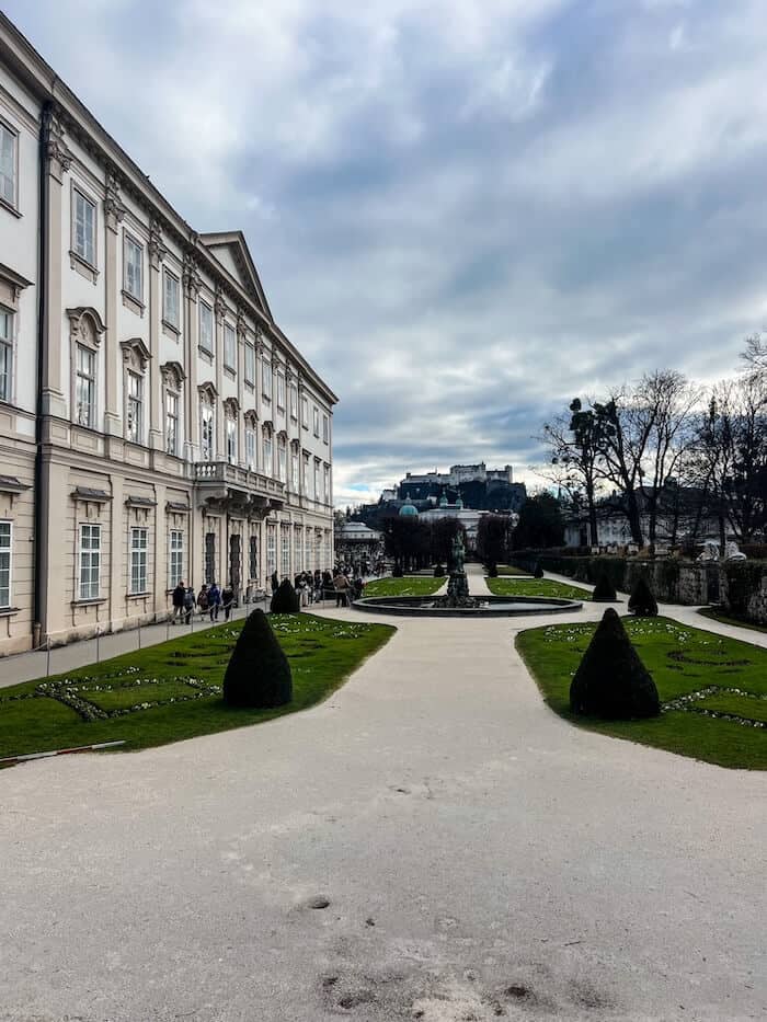 The gardens in front of Mirabell Palace in Salzburg