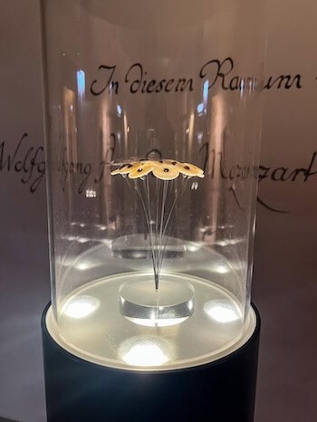 An exhibit at Mozart's Birthplace in Salzburg