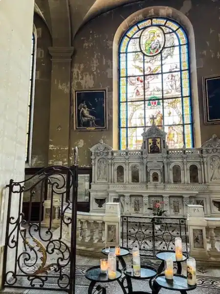 Inside a chapel at Saint-Louis Cathedral in La Rochelle