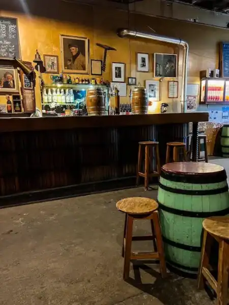 Inside a wine bar, La Guignette in La Rochelle