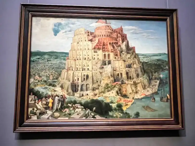 The Tower of Babel painting at Kunsthistorisches Museum in Vienna