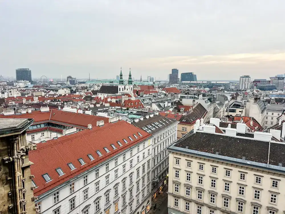 A view of Vienna from above, from a church tower