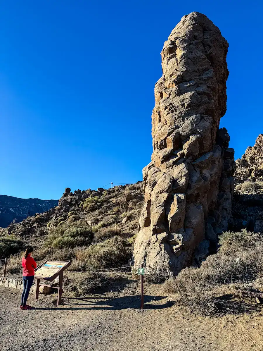 A woman on a hike in Teide National Park