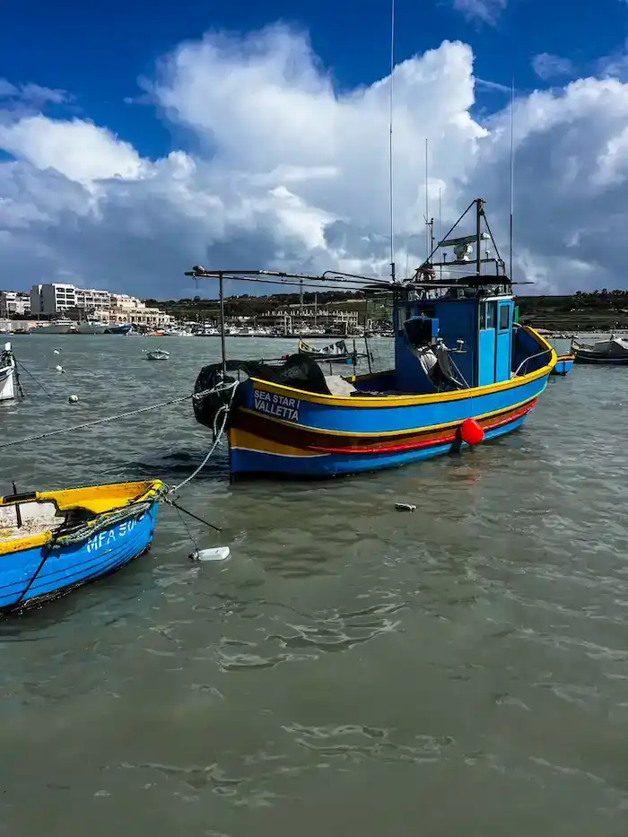 Colorful fishing boats in Malta