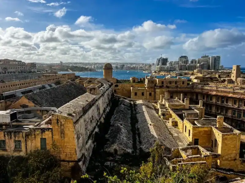 A panoramic view in Valletta, Malta