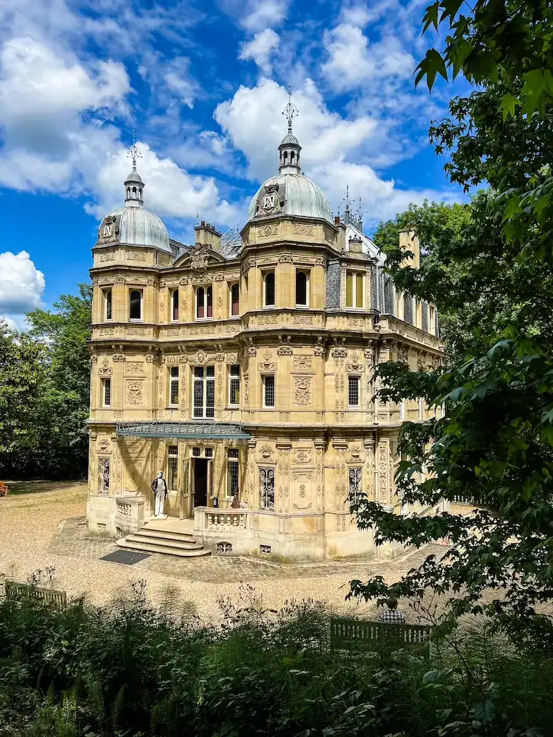 The exterior from above of the Château de Monte-Cristo