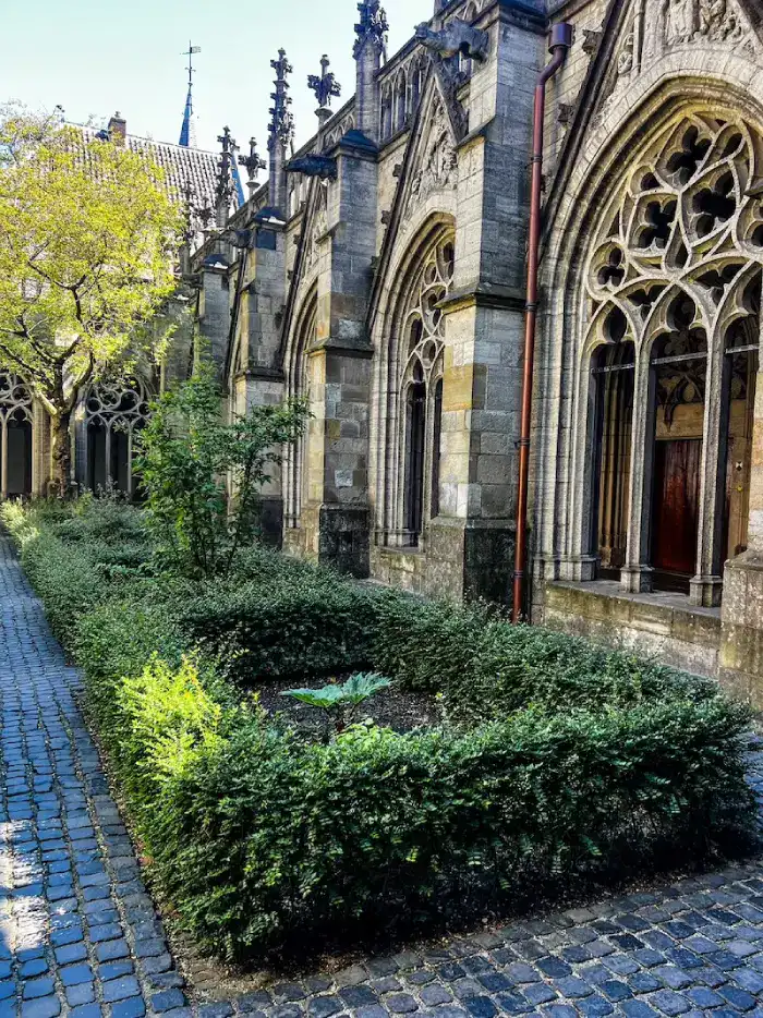Archways behind a church on Dom Square in Utrecht