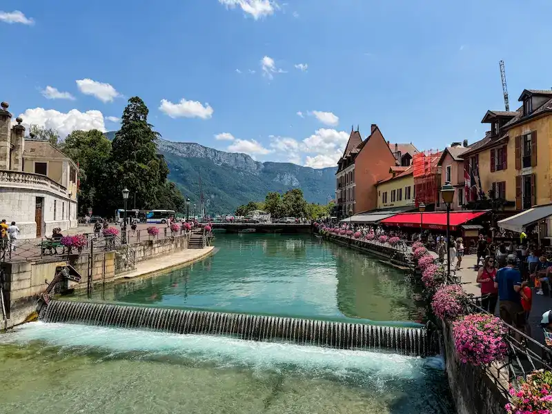 A view from a dam in Annecy