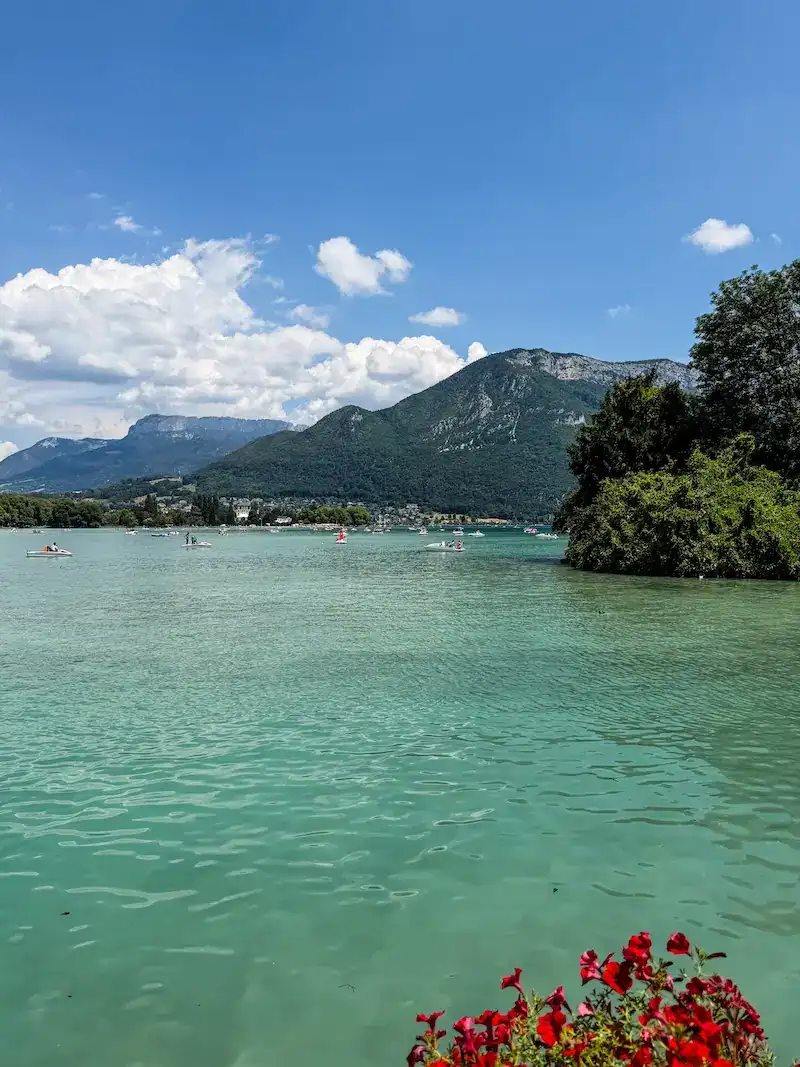 Views of the mountains in Annecy