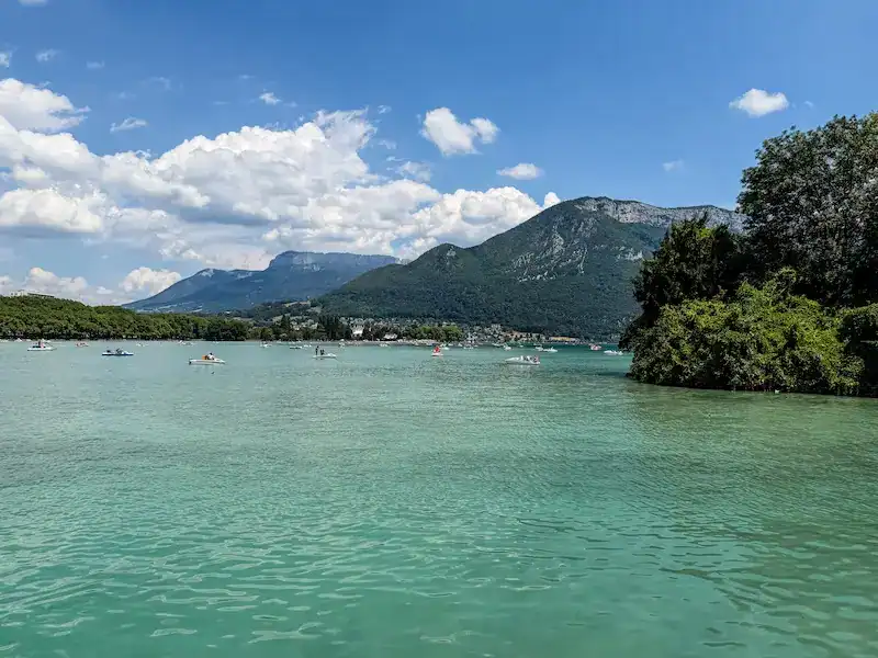 Annecy Lake with mountain views