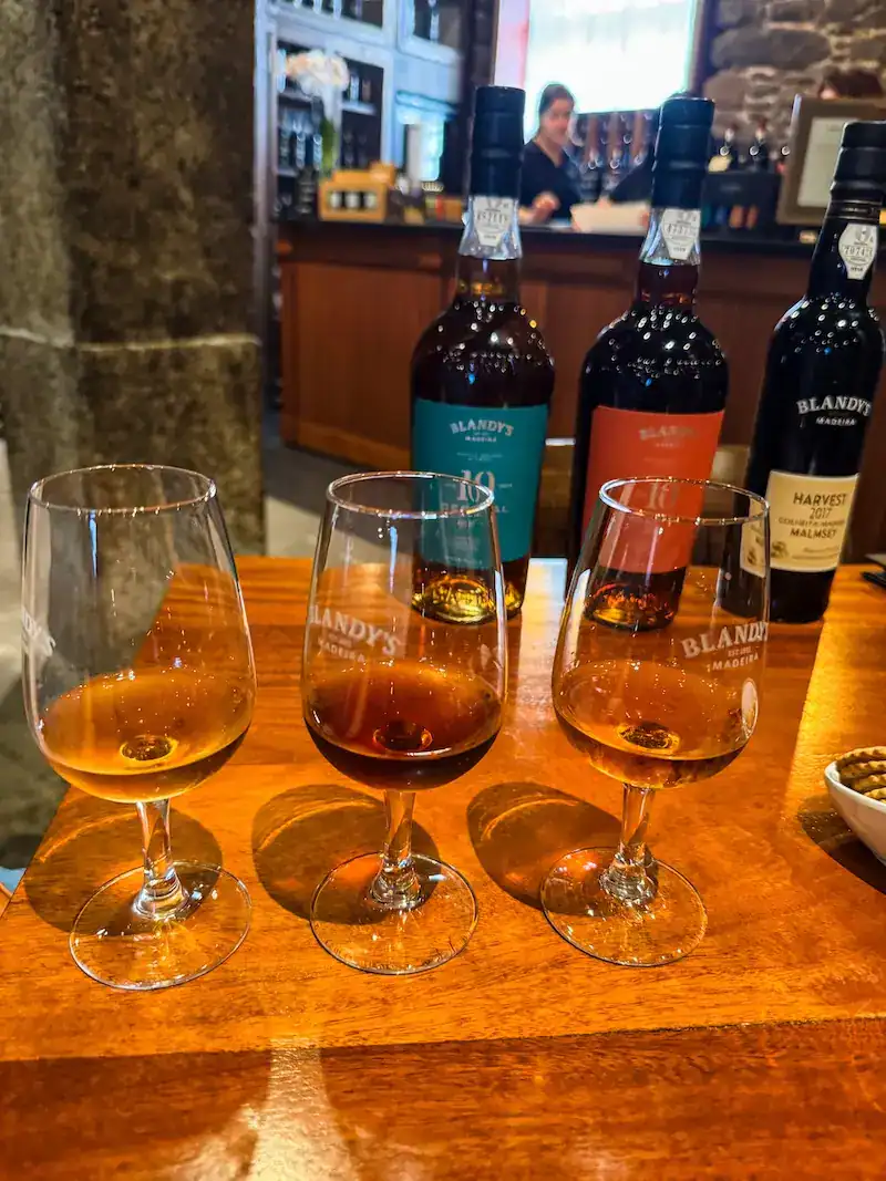 A tasting of Madeira wine