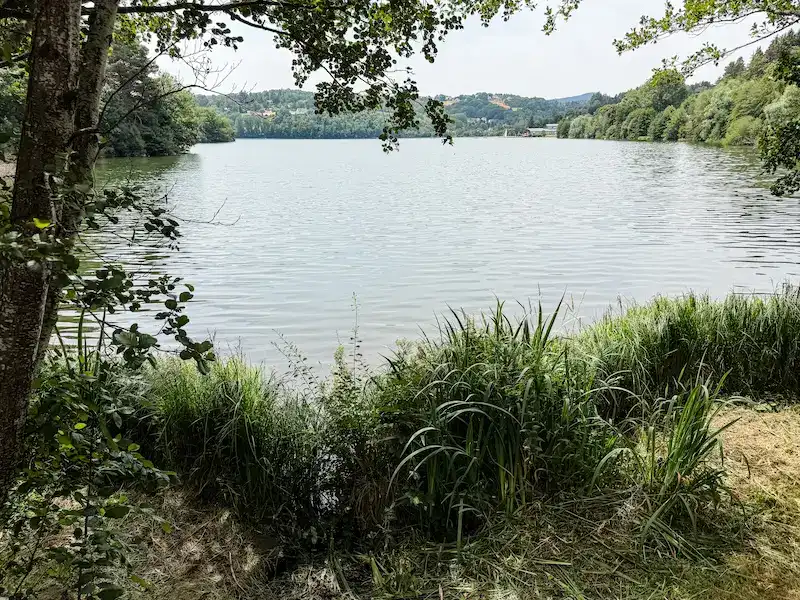 A view of Lac d’Aydat near the volcanoes in France