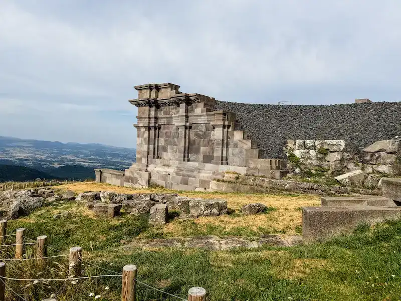 Temple of Mercury at the Summit of Puy de Dôme, one of the most popular volcanoes in France