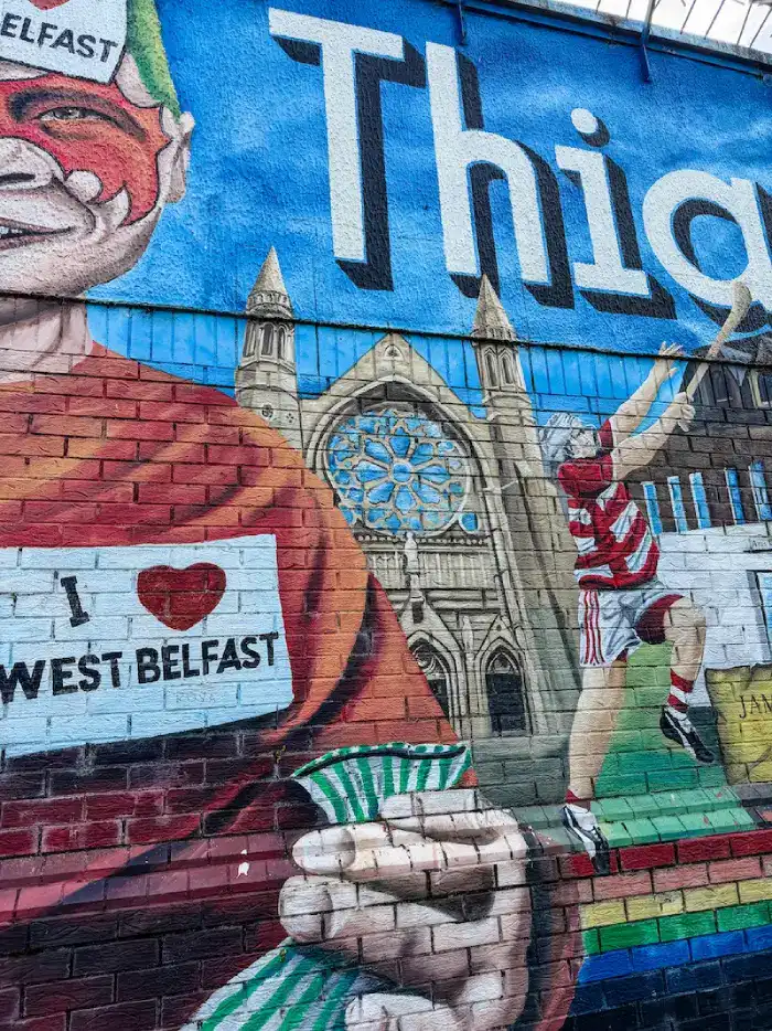 A quirky mural in Belfast