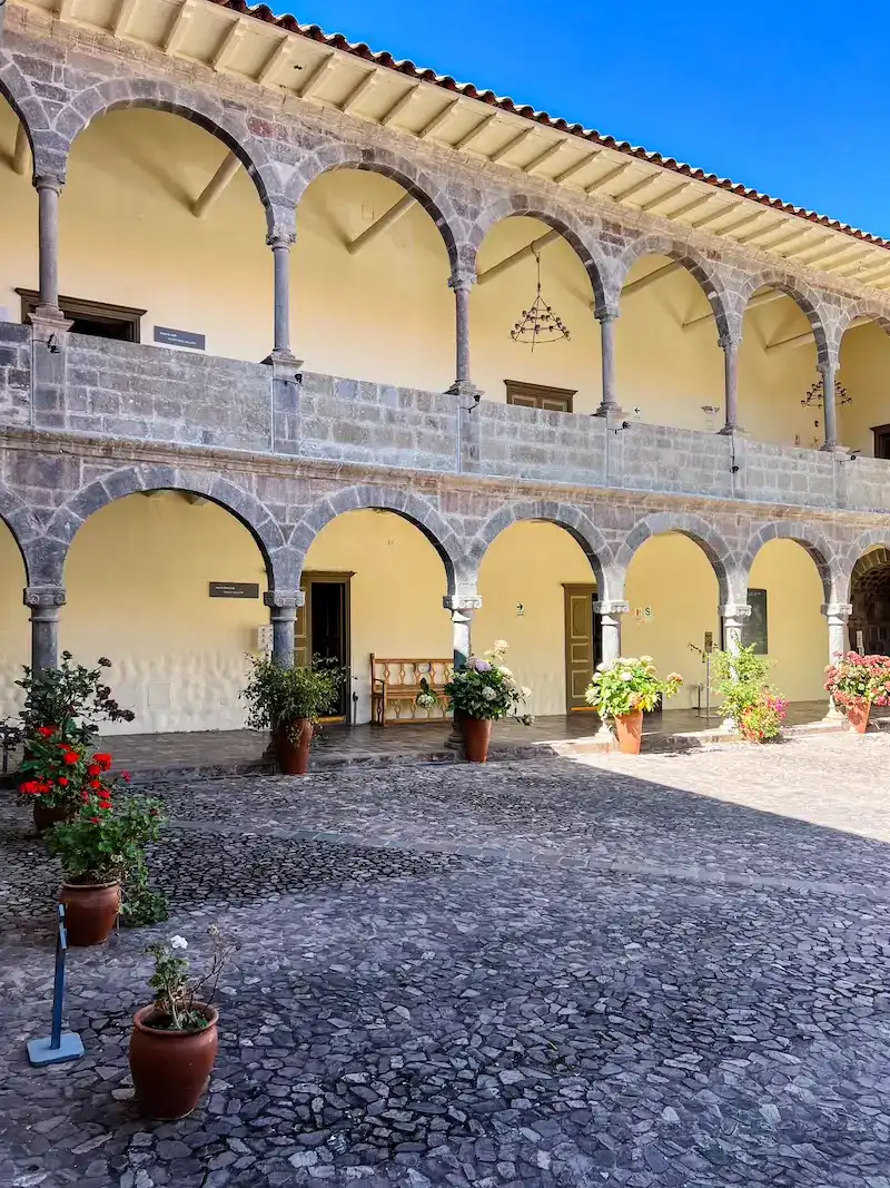 The courtyard of the Museo de Arte Precolombino in Cusco