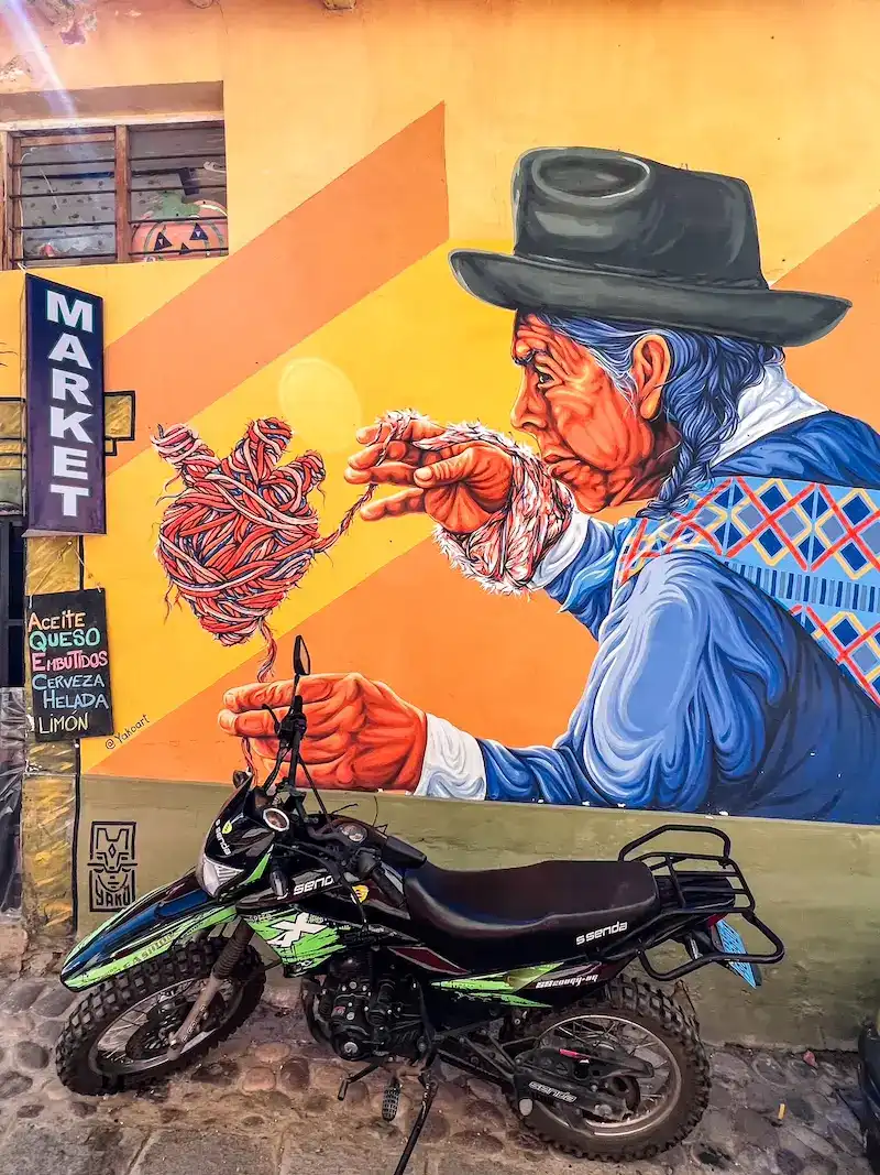A mural in San Blas, a neighborhood in Cusco