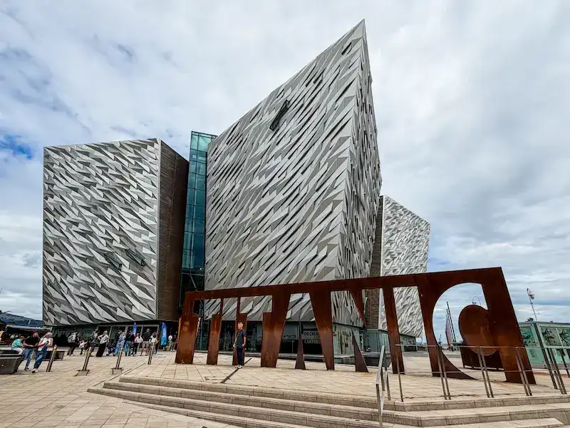 The outside of the Titanic museum in Belfast, Northern Ireland