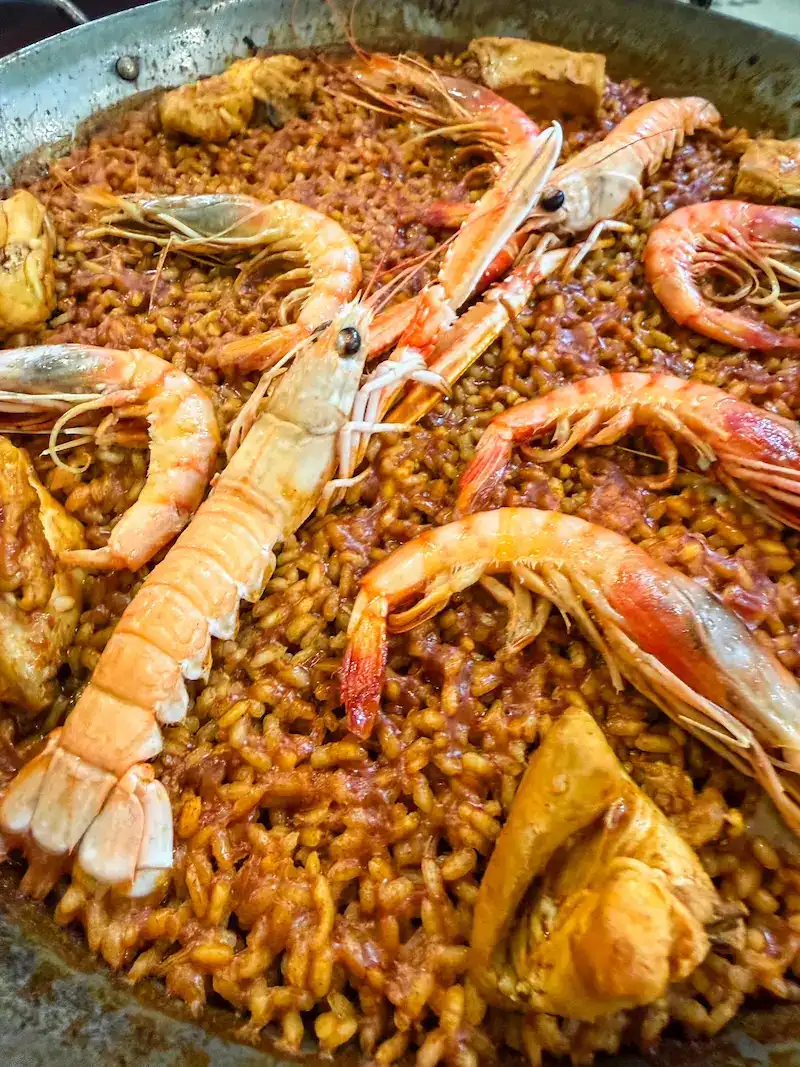 Seafood paella in Barcelona