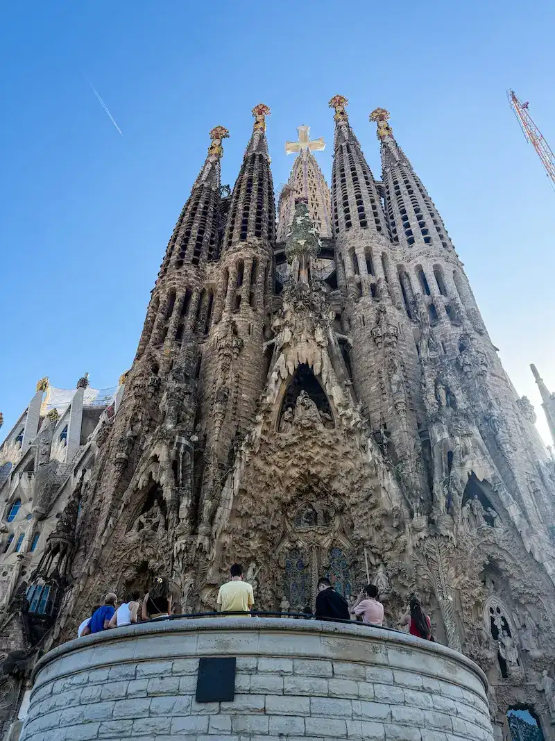 The outside of Sagrada Família in Barcelona