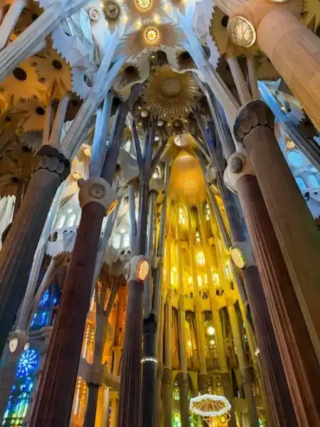 Inside Sagrada Família in Barcelona