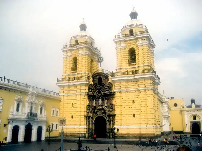 A historical building in Lima on a Peru itinerary