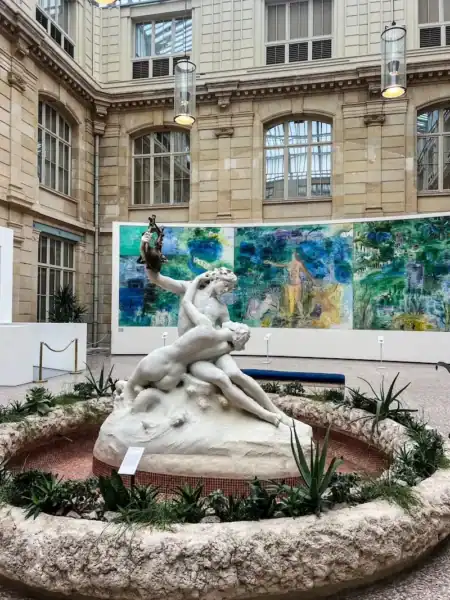 A sculpture inside an art museum in Rouen