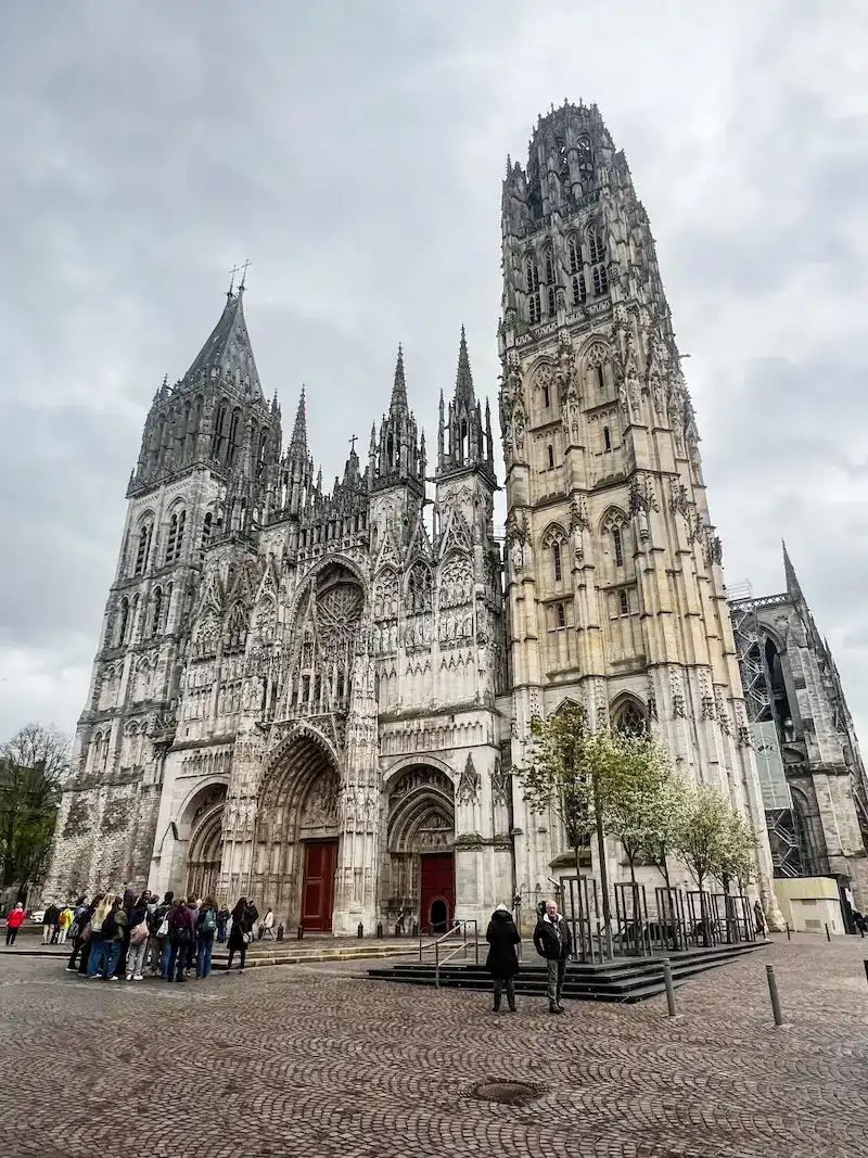 The historic cathedral in Rouen