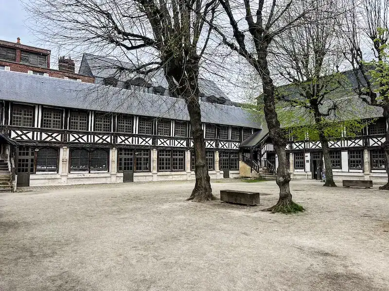 The outside of the Aître Saint-Maclou in Rouen