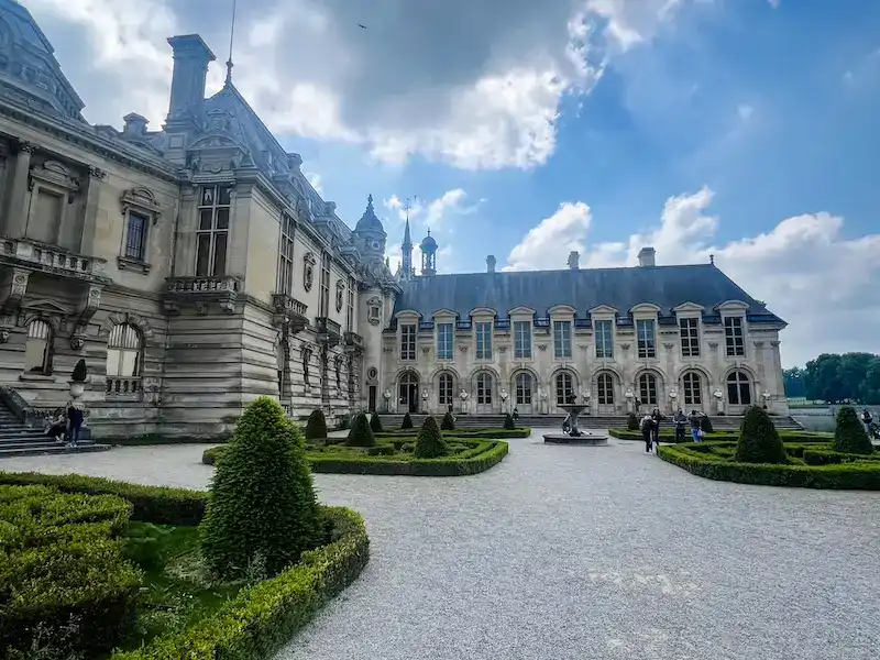 The grounds at the Château de Chantilly, an easy day trip from Paris
