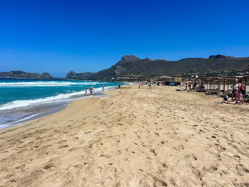 A view of Falassarna Beach on a Crete itinerary