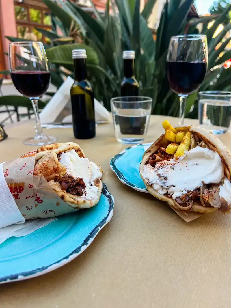 A casual meal in Chania on a Crete itinerary