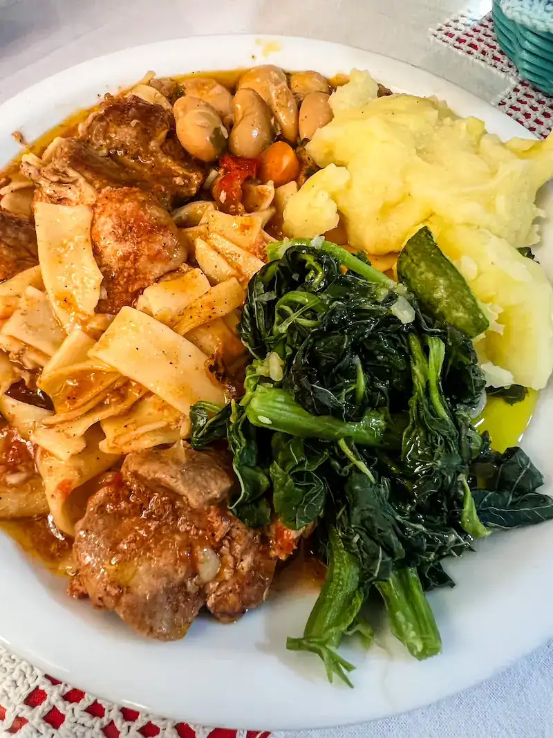 A home-cooked meal on a Crete itinerary