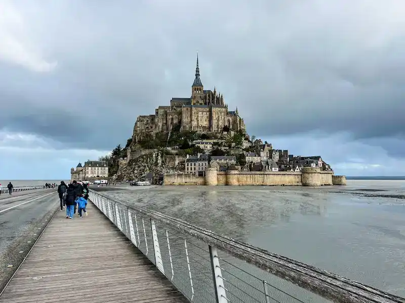 Approaching Mont Saint-Michel in Normandy
