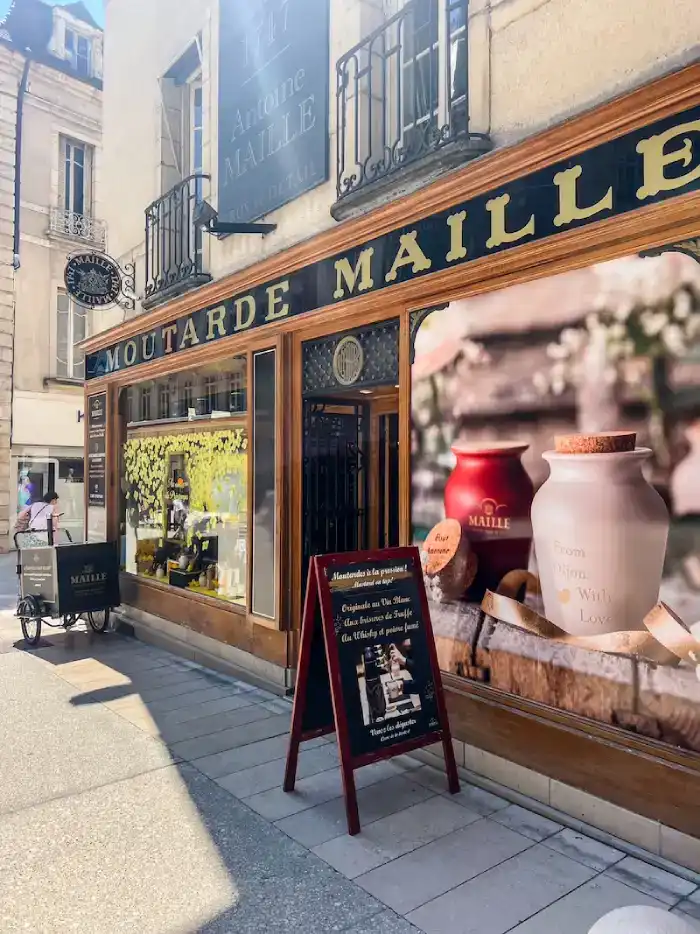 A mustard shop in Dijon on a day trip from Paris